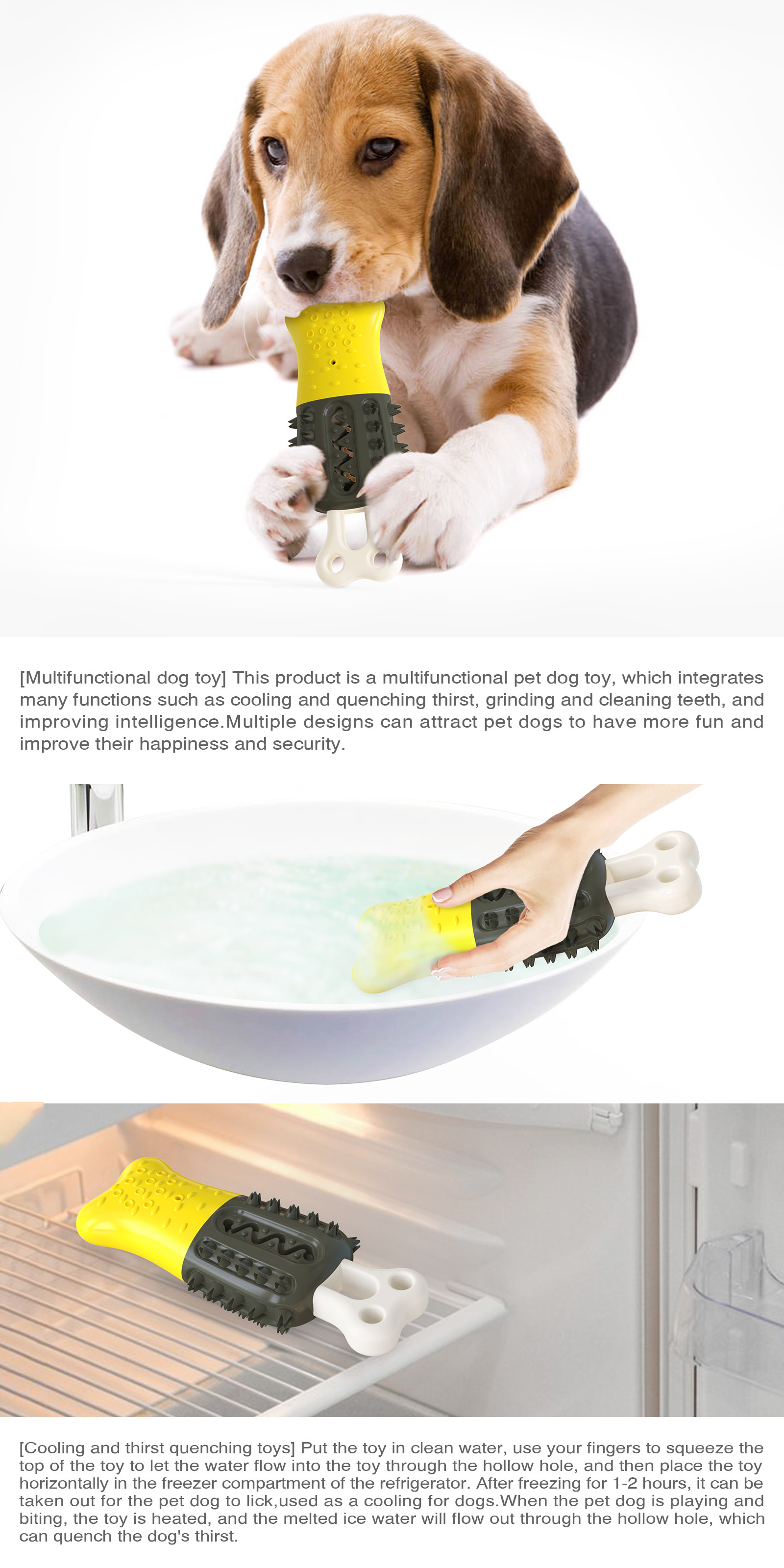 Popsicle Shaped Puppy Chewing Toys OEM ODM For Pet Biting