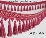 Handmade fashionable chain beads lace tassels fringes for curtain/sofa/pillow