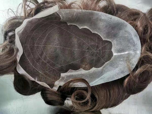 Wholesale high quality Indian hair male toupee hair system for human hair