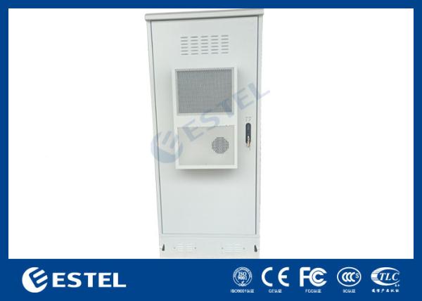 20U Capacity Outdoor Telecom Enclosure Galvanized Steel Single Wall With Heat