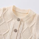 Custom Baby Winter Bodysuit 100% cotton Cable Knitted New Born Baby Rompers