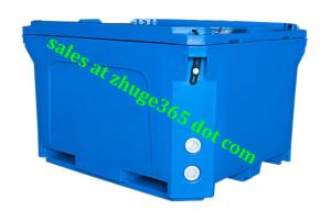 Quality Rotomolded 600Liter Blue Insulated Fish Container Seafood Processing Insulated Container wholesale