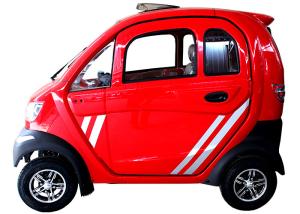 Quality 60km Travel Range Small Electric Cars , 60V 60Ah Battery Red Colour 4 Wheels Small Battery Car wholesale