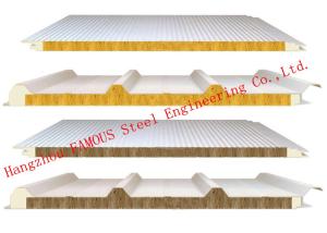 Quality Recycled Rockwool 100mm 1150mm Sandwich Wall Panels wholesale