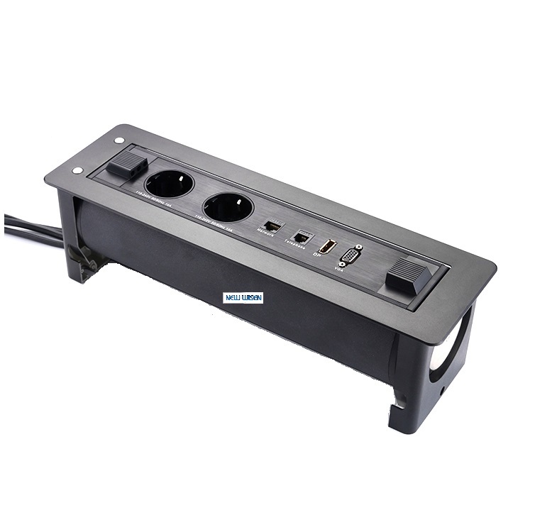 Oxidize Recessed Furniture Power Strip Flip Up Outlet Meeting Table Socket