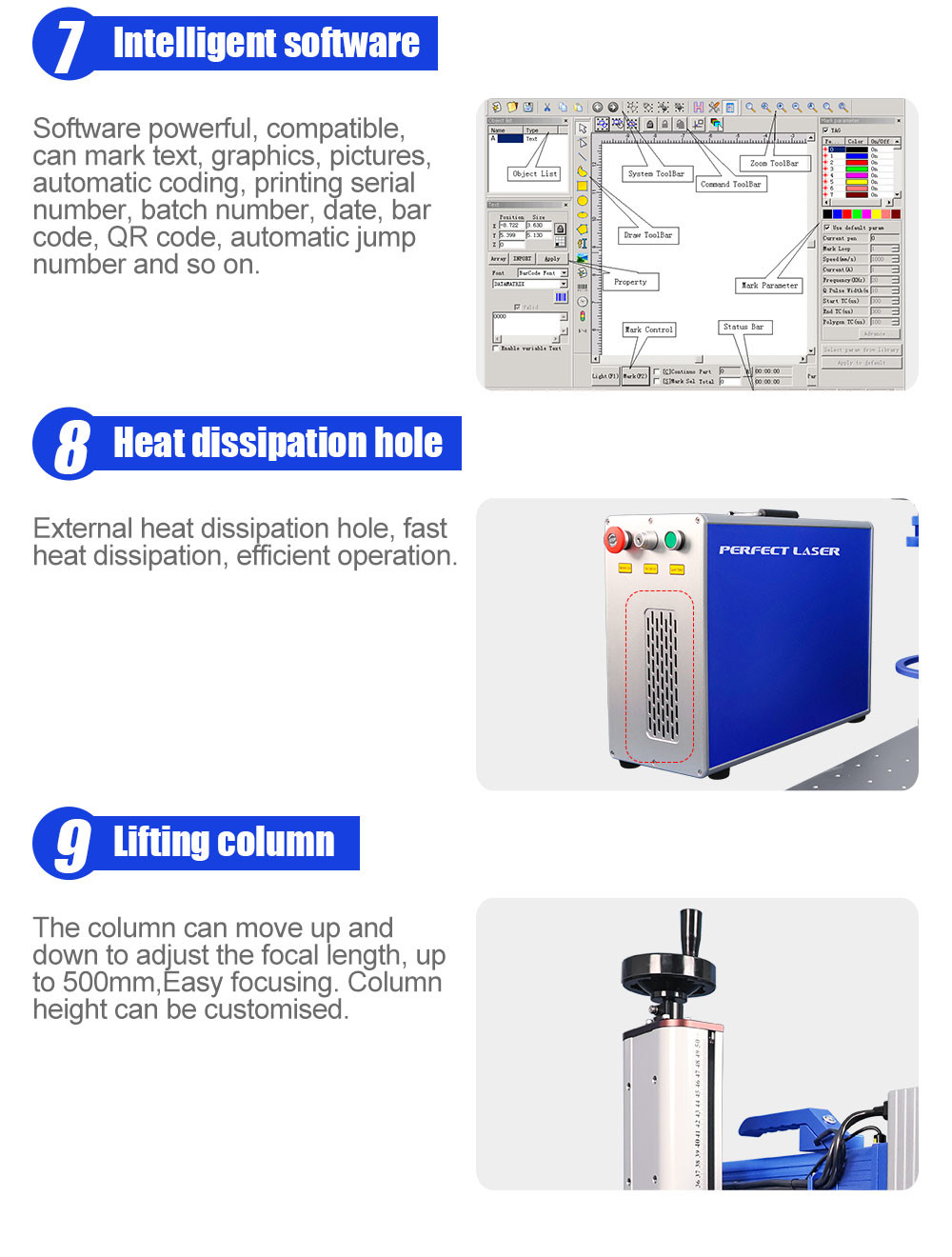 Jewellery Metal PVC Fiber Laser Marking Machine Automatic Desktop 20w 30w 50w
