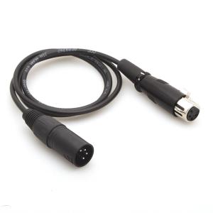 China Soft 4 Pin XLR Power Cable Male To Female 1M Length For Camera ROHS Certified on sale