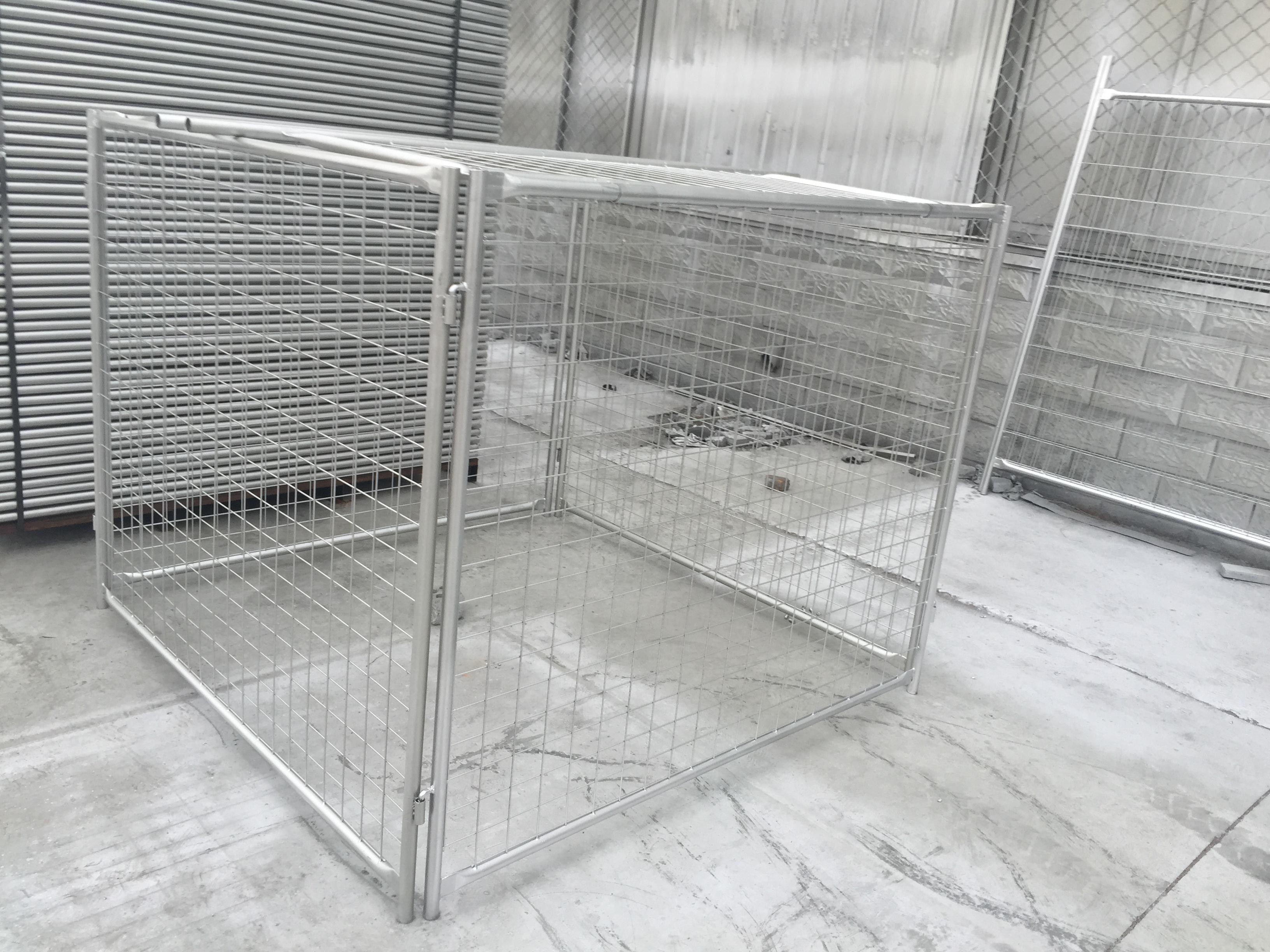 Customized Galvanised Steel Rubbish Cage HDG 14 Microns / 42 Microns