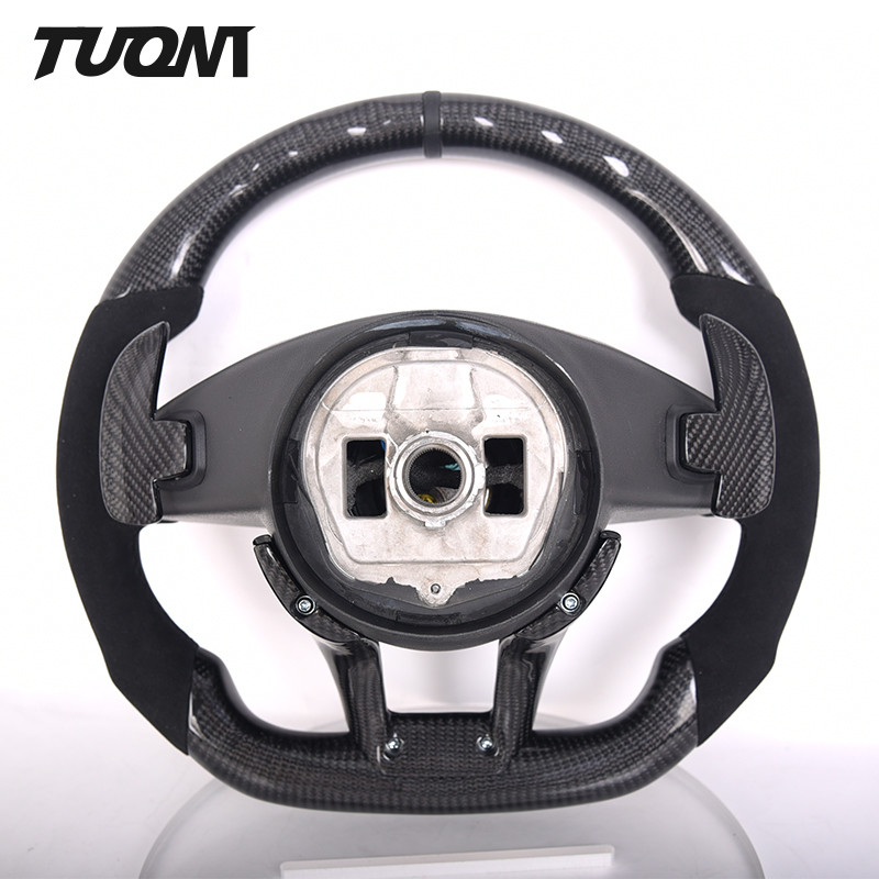Alcantara Mercedes W205 Cla45 Steering Wheel Carbon Fiber Leather Design