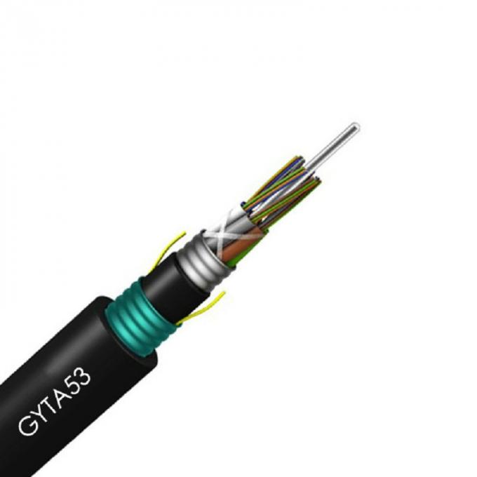 GYTA53 Outdoor 12 24 48 Core PE Out Sheath Underground Armored Fiber optic cable