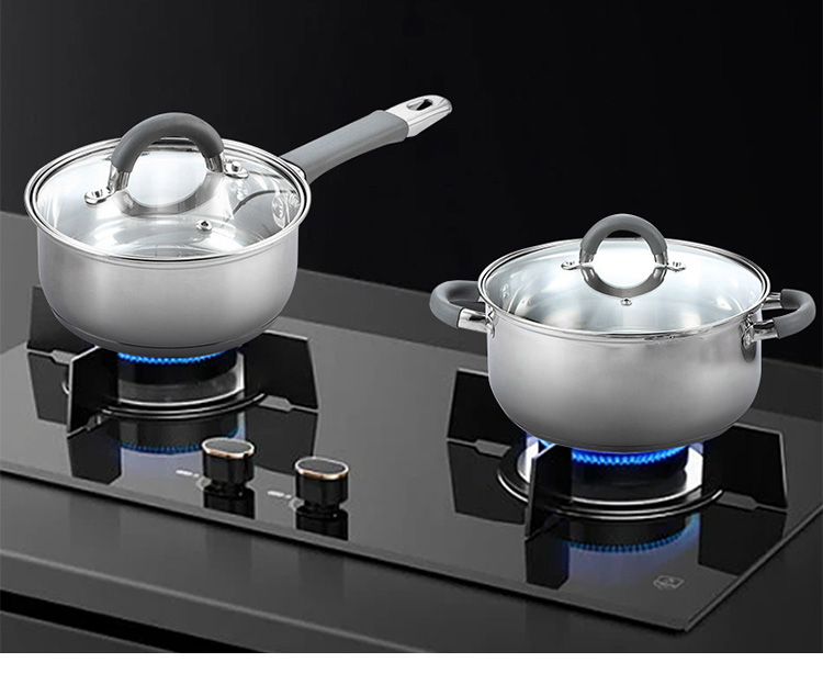 Wholesale Cookware Sets Multifunctional Cooking Soup Pot Milk Pot Set Kitchen 12 Piece Cookware Sets