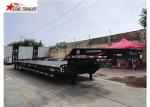Bare Tire Goosneck Hydraulic Low Bed Trailer Fabricated H Beam Height 500mm