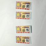 Holographic Security Tax Stamp For Anti Counterfeit Customized Adhesive