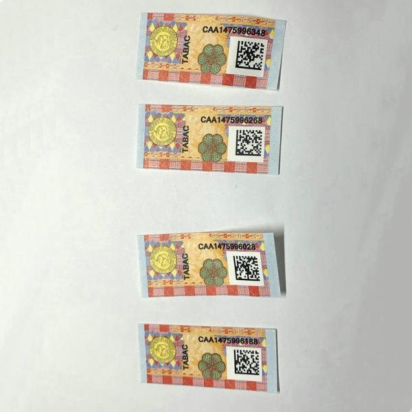 Holographic Security Tax Stamp For Anti Counterfeit Customized Adhesive