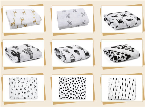 Lightweight Muslin Swaddle Blankets Portable Customized Color No Fluorescent