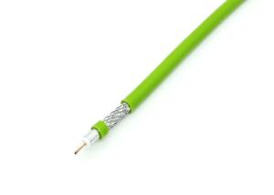 Quality RG6U 75 Ohm Coaxial Cable 18 AWG CCS Green PVC CATV SYWV-75-5 Standard wholesale