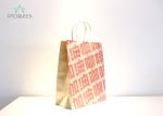 Industrial Custom Paper Bags , Take Away Food Bags Twisted Handle