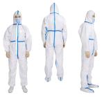 Chemical Medical Protective Clothing , Non Woven Disposable Protective Coveralls