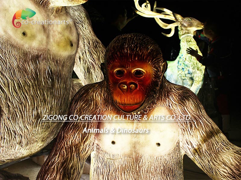 2 Meters Height Fiberglass Animatronic Orangutan Iso Ce Certificate