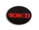 Flashing LED name badge display panel red and blue