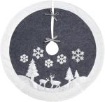 Tree Skirt, Fur Rustic White Xmas Tree Skirt,Snowy Christmas Trees Mat