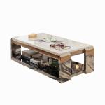 Modern Stainless Steel Marble Hotel Banquet Hall Square Coffee Table