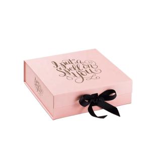 Quality Luxury Pink Rigid 1000g Cardboard Foldable Packaging Box Book Shaped wholesale