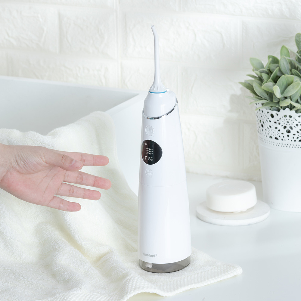 OLED 300ml Countertop Water Flosser , 5 Working Modes Water Jet Dental Flosser