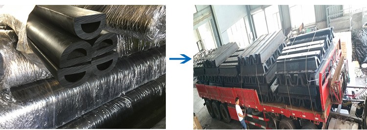 Customized D Type Rubber Fender Marine PVC Piling Bumper for Breakwater Construction