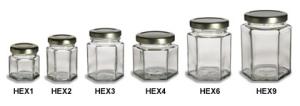Quality 30ml-270ml clear glass jar for honey/hexagonal glass jars wholesale
