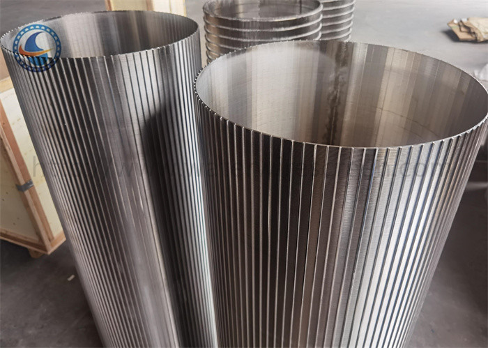 Wedge Wire Wrapped Slotted Rotary Screen Drum Back Wash