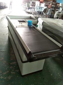 Quality Supermarket / Retail Shop Conveyor Belt Checkout Counter L2300 * W1200 * H850 MM wholesale
