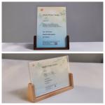 Acrylic Photo Frame with Wood Base for Gift 6x8