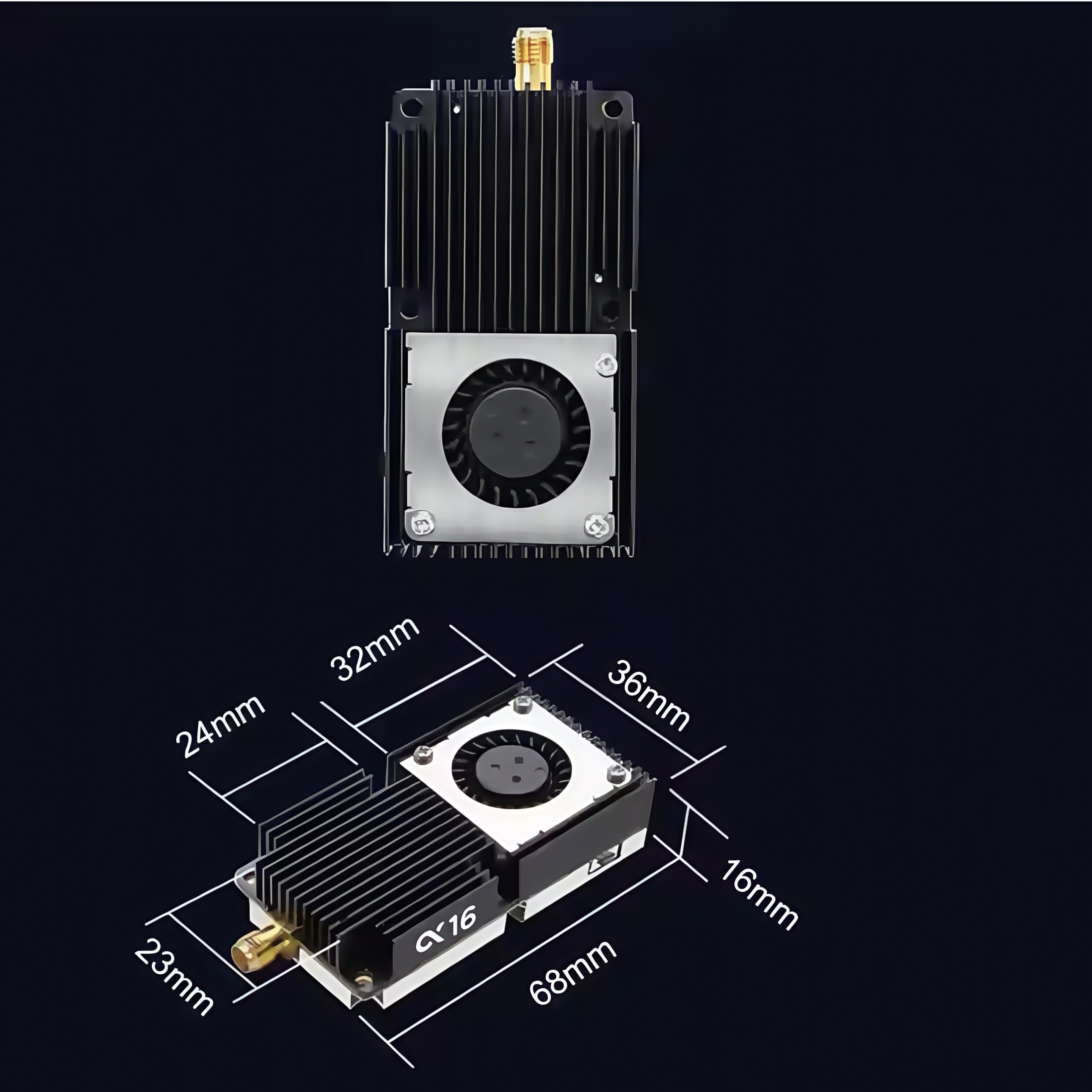 AKK Alpha 16 VTX 4.9G 5.8G 25mW/1W/3W/5W/8W/16W 96CH Video Transmitter Supportable Smart Audio