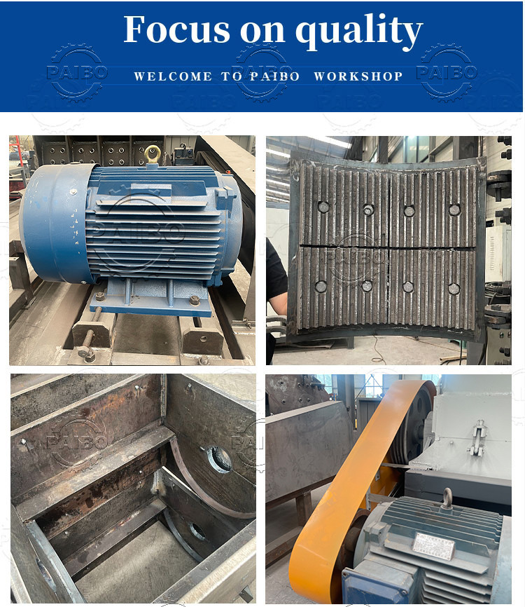 Waste Metal Shredding Machine Metal Crusher Double Shaft Shredder For Recycling Brass/Copper/Aluminum Materials