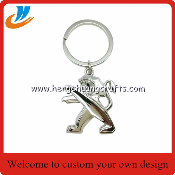 Leather keychain,metal keychain with car logo no mold fee custom key chains