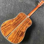 AAA Deluxe Solid KOA Top 41" Abalone Inlays Ebony Fingerboard Acoustic Guitar