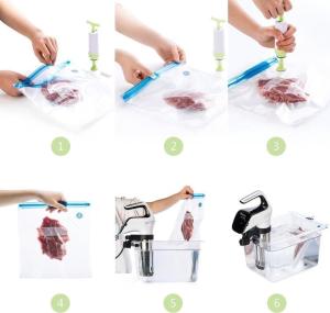 Quality Disposable Transparent Vacuum Sealer Food Storage Plastic Packaging Roll Bag for Food Sealed, Textured Food Freshness St wholesale