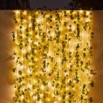 LED Solar Leaf Garland Light Outdoor Waterproof Fairy String Lights Wedding
