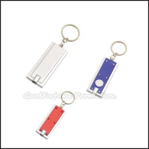 Quality Customed promotion advertising led flashlight torch keychain keyrings Printed logo wholesale