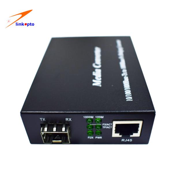 Black Color MM Media Converter SC Connector 2km Transmission Distance