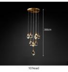 Nordic diamond chandelier Luxury Crystal Light New Design Gold staircase