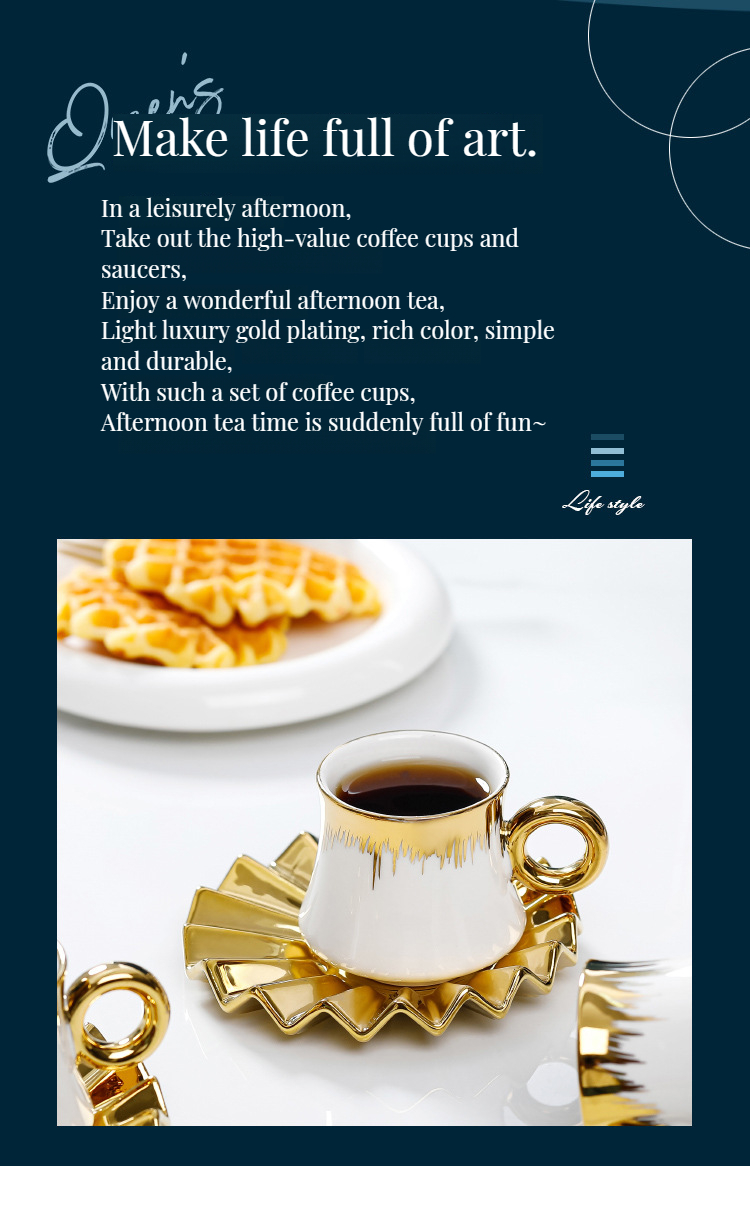 Elegant Coffee Tea Wallpaper Design Ceramic Western Dinner Set for Sustainable Living