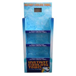 Quality Patterned 3 Tier Cardboard Display , Commercial Retail Store Floor Displays wholesale