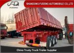 Carbon Steel 45 Ton Tipper Semi Trailer For Sand / Stone / Bulk Cargo Transport
