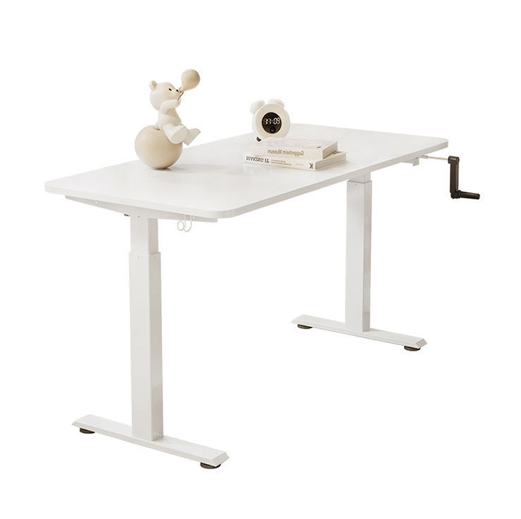 Wooden Manual Elevating Desk Lift Up Coffee Table For Home Office