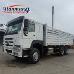 Sinotruk HOWO 6X4 371HP 20-30t Fence Cargo Truck 3 Axles Used Draw Bar Trailer