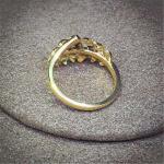 feather ring 18kt gold with yellow gold
