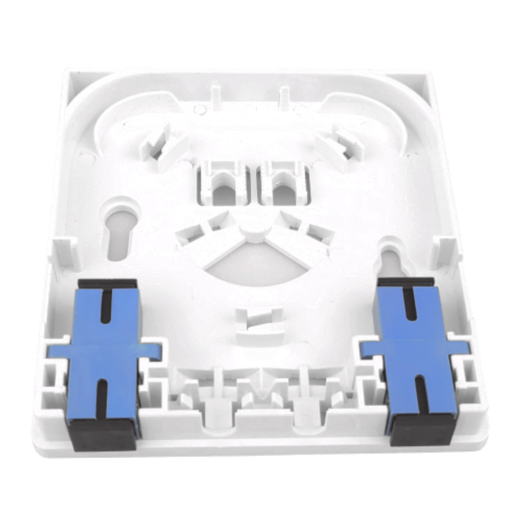 2 Cores UPC Plastic Fiber Optic Faceplate Socket Panel for Indoor in FTTH Network