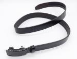 Fashion Automatic Buckle Leather Belt , Gunmetal Buckle Color Auto Lock Belt